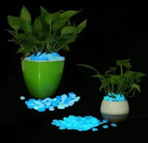 Glow in the dark stenen blauw