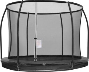 Inground trampoline zwart met veiligheidsnet